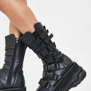 Neptune-210 Unisex Platform Mid-Calf Boots