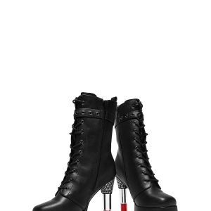 Koi Footwear X Rocky Horror Show Thrill Me Lipstick Heeled Boots - Black