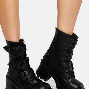 Bratty-118 Platform Ankle Boots