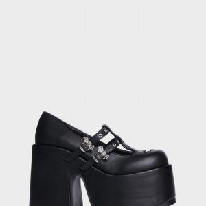 Camel-55 Platform Mary Janes