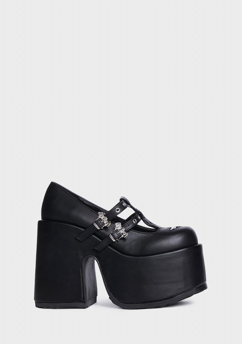 Camel-55 Platform Mary Janes