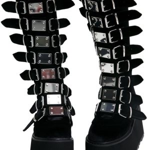 Damned-318 Platform Knee High Boots