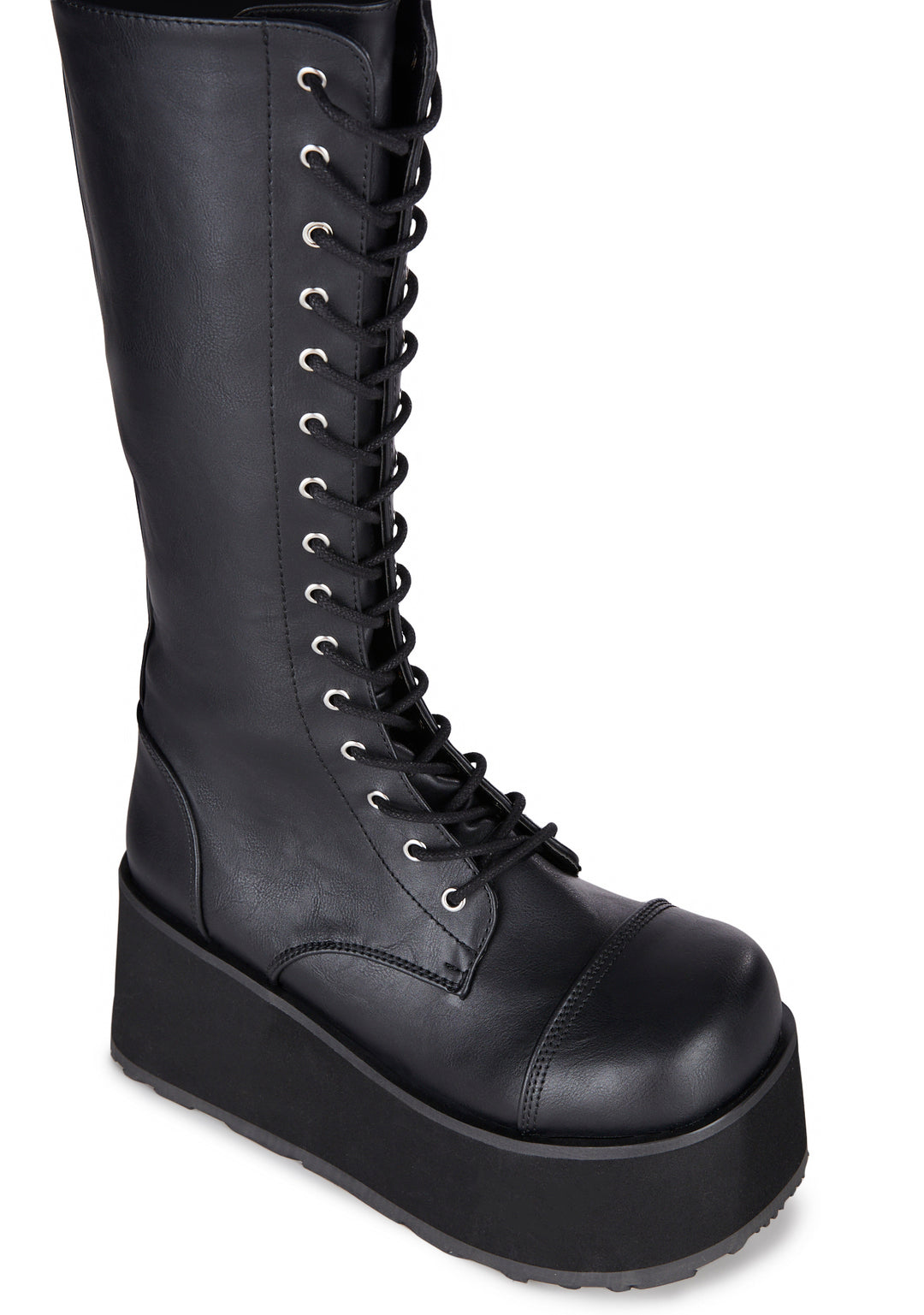 Trashville-502 Unisex Platform Knee High Boots - Image 2
