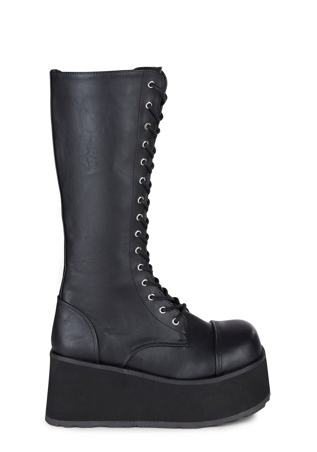 Trashville-502 Unisex Platform Knee High Boots