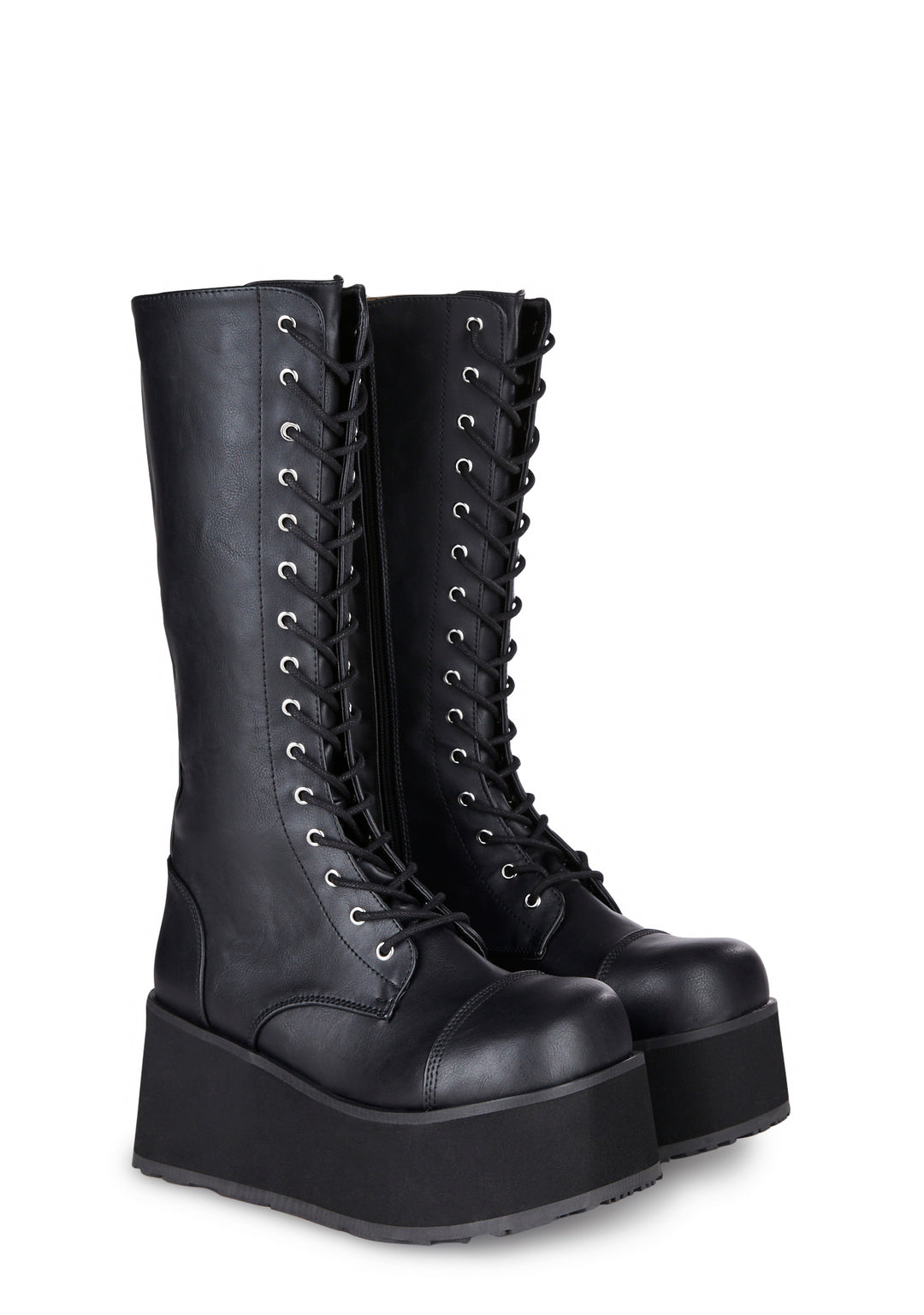 Trashville-502 Unisex Platform Knee High Boots - Image 3