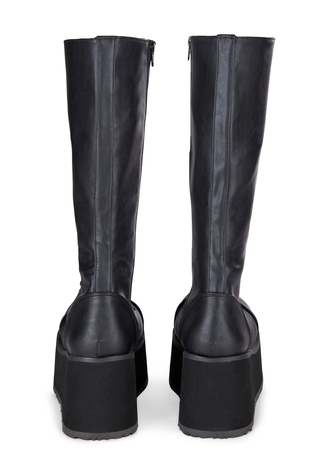 Trashville-502 Unisex Platform Knee High Boots - Image 4
