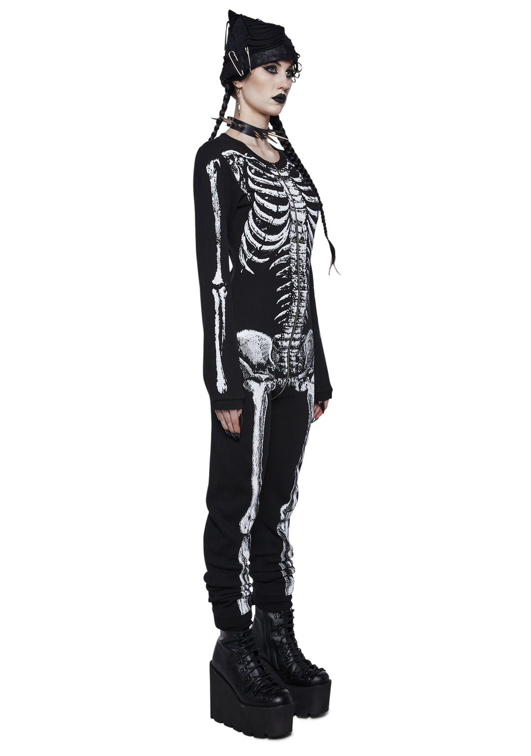 Halloween Skeleton Thermal Onesie - Image 3