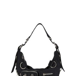 Current Mood Cargo Pocket D Ring Shoulder Bag - Black
