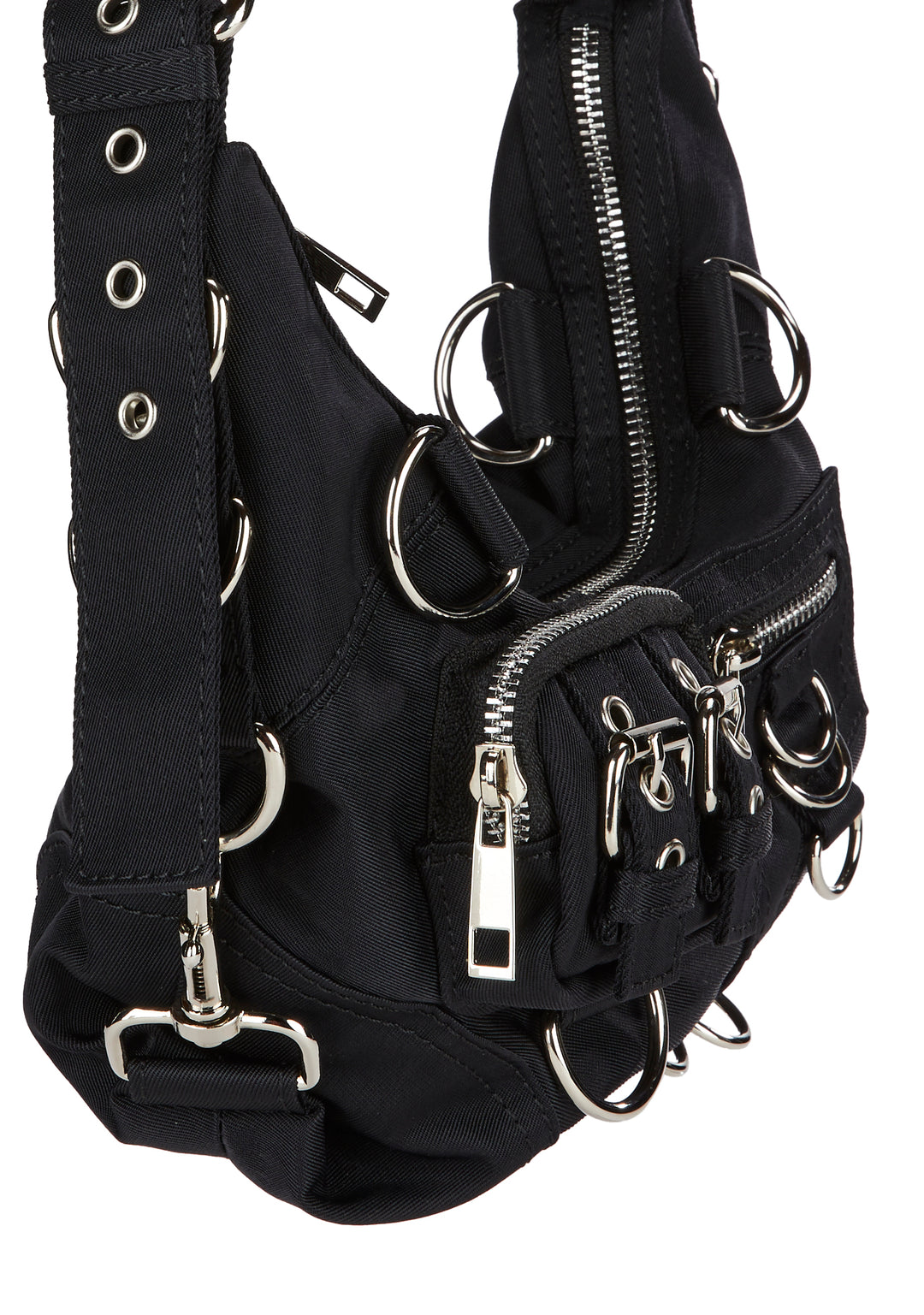 Current Mood Cargo Pocket D Ring Shoulder Bag - Black - Image 2