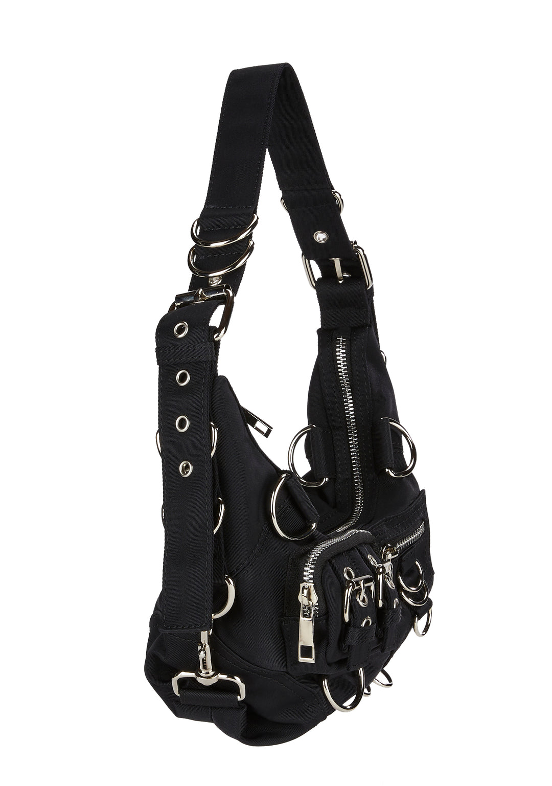 Current Mood Cargo Pocket D Ring Shoulder Bag - Black - Image 3