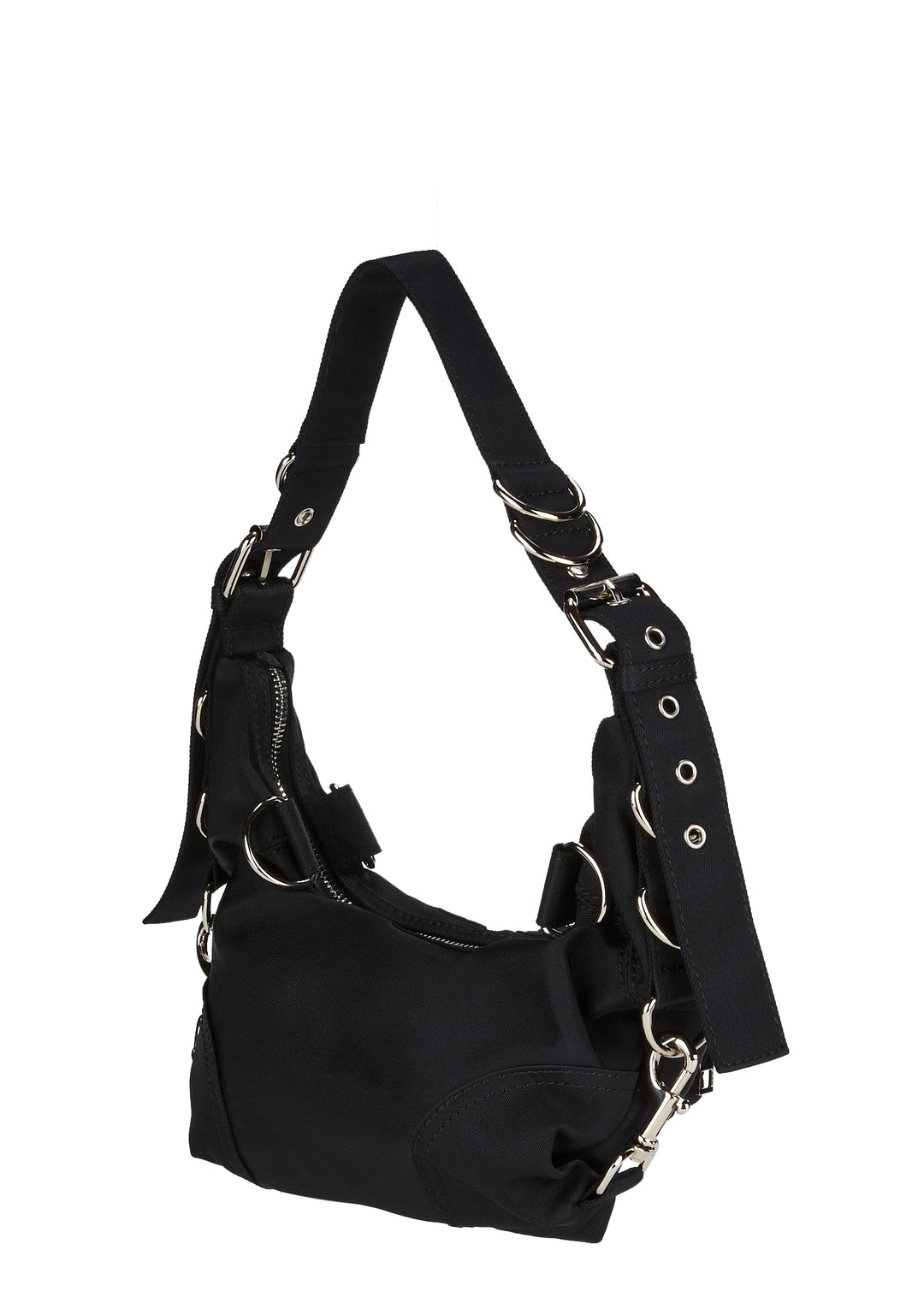 Current Mood Cargo Pocket D Ring Shoulder Bag - Black - Image 4