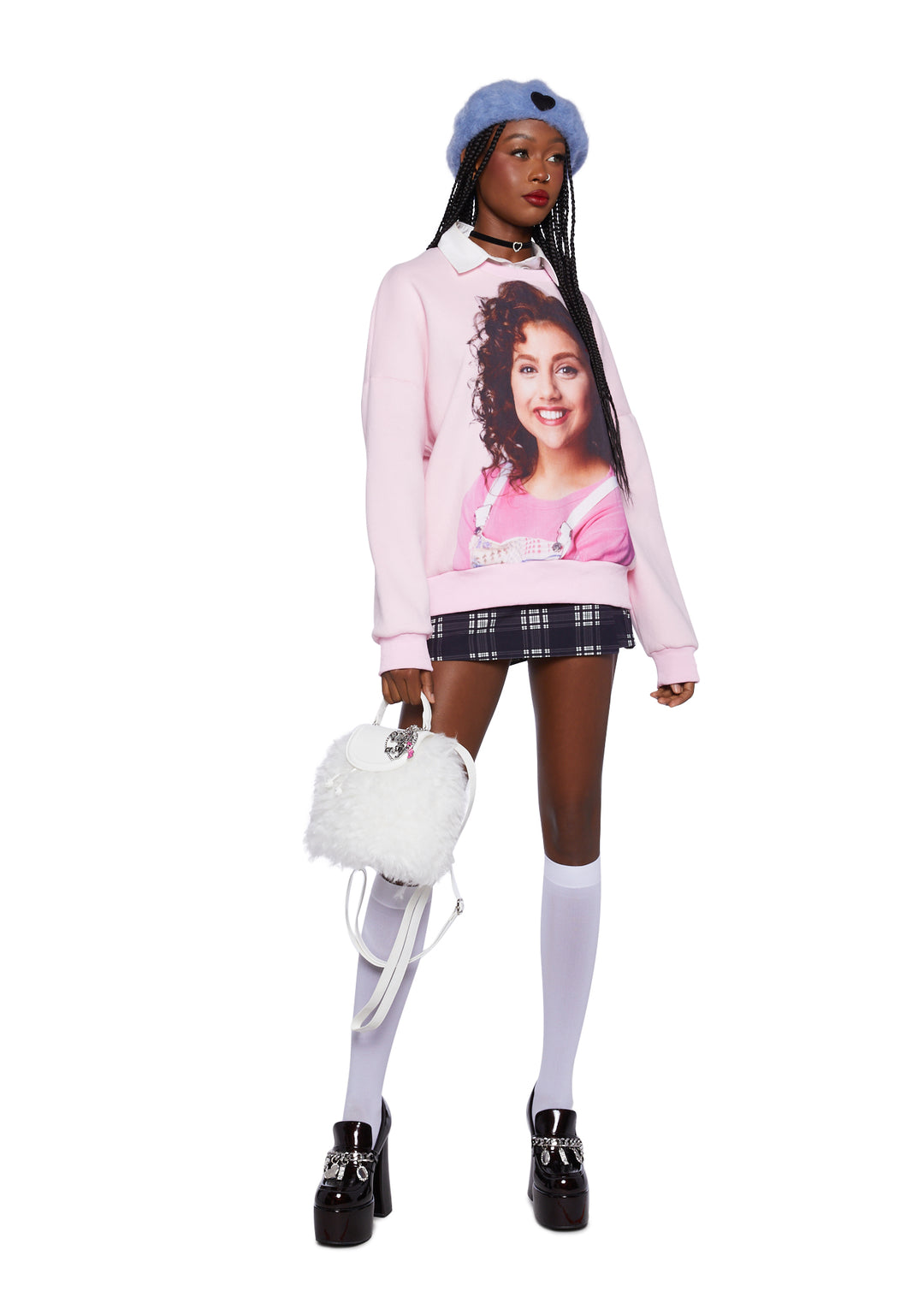 Dolls Kill x Clueless Tai Graphic Crewneck Sweatshirt - Pink - Image 2