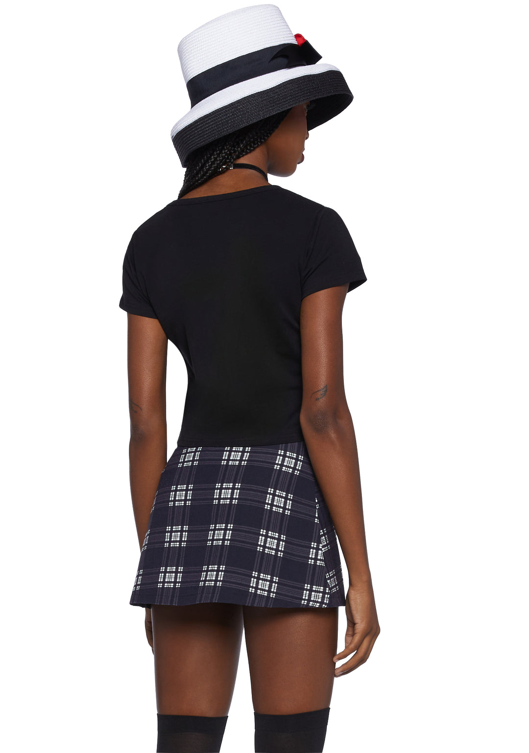 Dolls Kill x Clueless Dionne Sequin Crop Baby Tee - Multi - Image 4