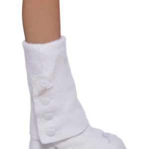 Sugar Thrillz Mohair Mary Janes With Leg Warmers - White