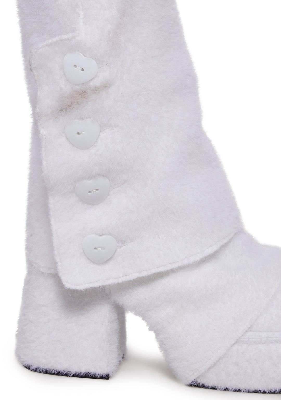 Sugar Thrillz Mohair Mary Janes With Leg Warmers - White - Image 2