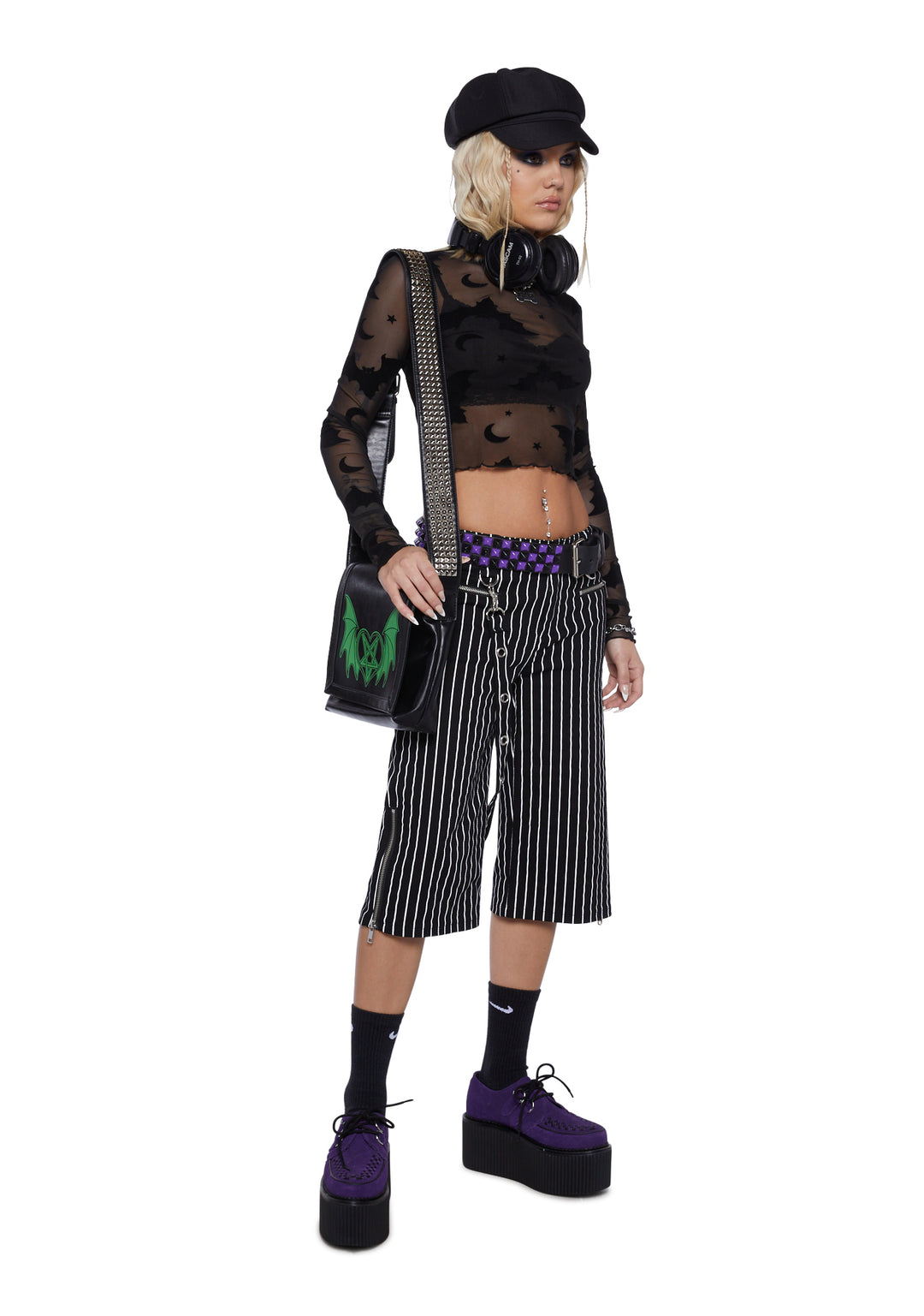 The Grave Girls Mesh Top- Black - Image 2