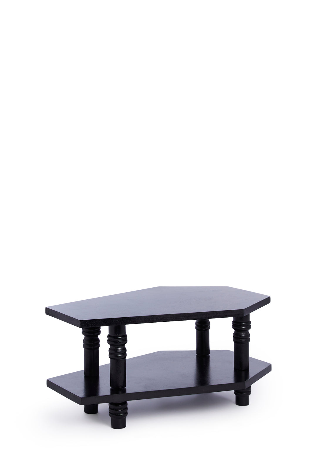 Dolls Home Coffin Double Decker Coffee Table - Black - Image 4