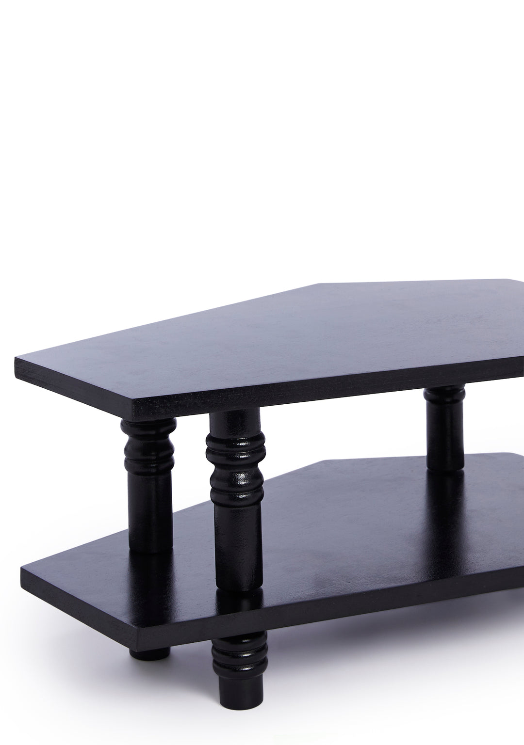 Dolls Home Coffin Double Decker Coffee Table - Black - Image 6
