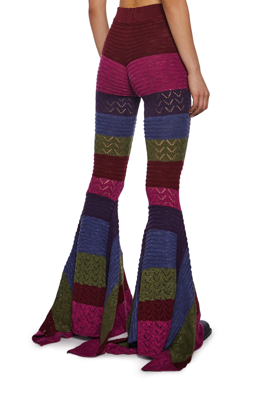 Current Mood Crochet Space Dye Flared Pants - Multi - Image 4