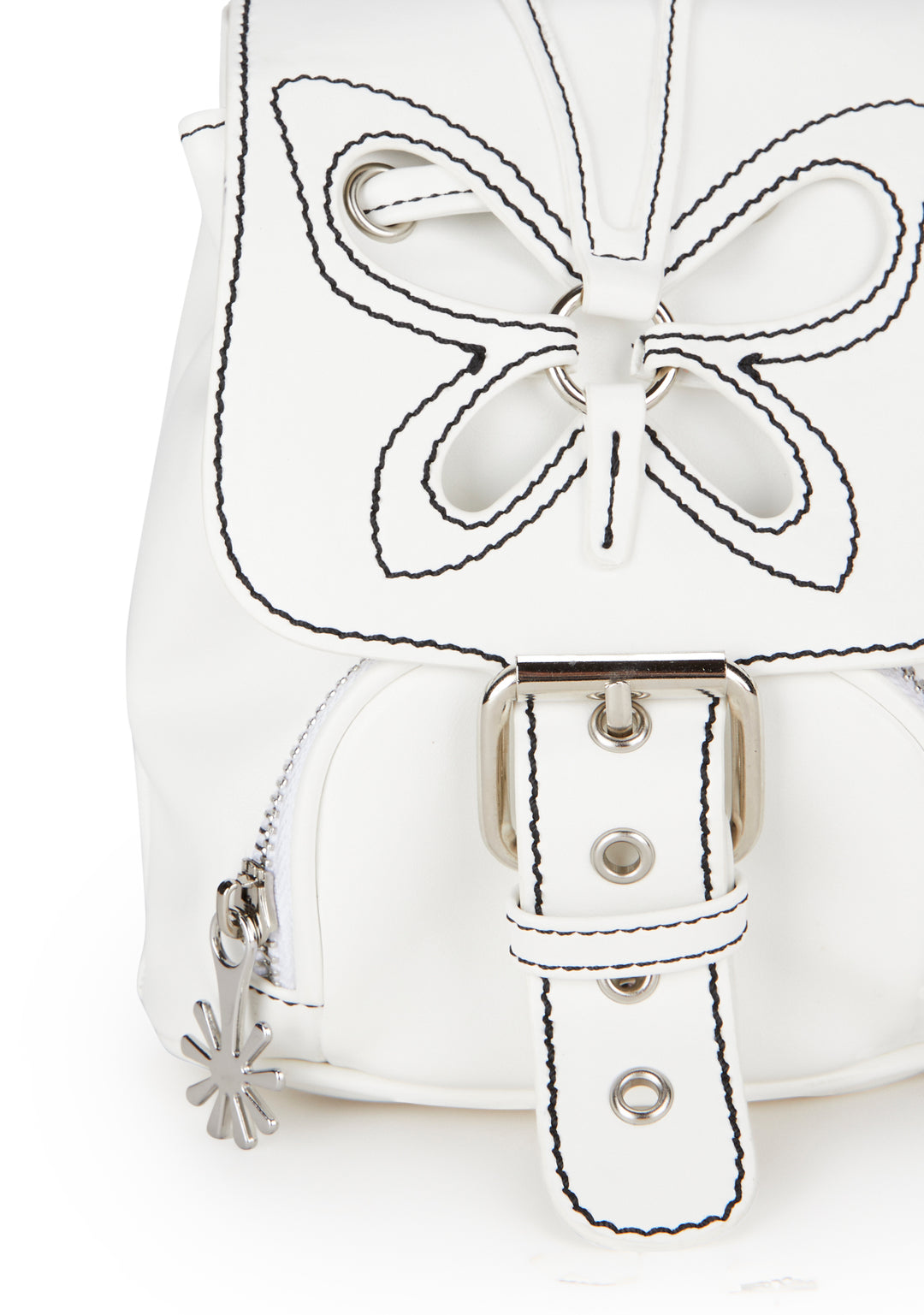 dELiA*s by Dolls Kill Butterfly Cut Out Mini Back Pack - White - Image 5