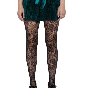 Sugar Thrillz Velvet Embossed Mini Skirt - Green