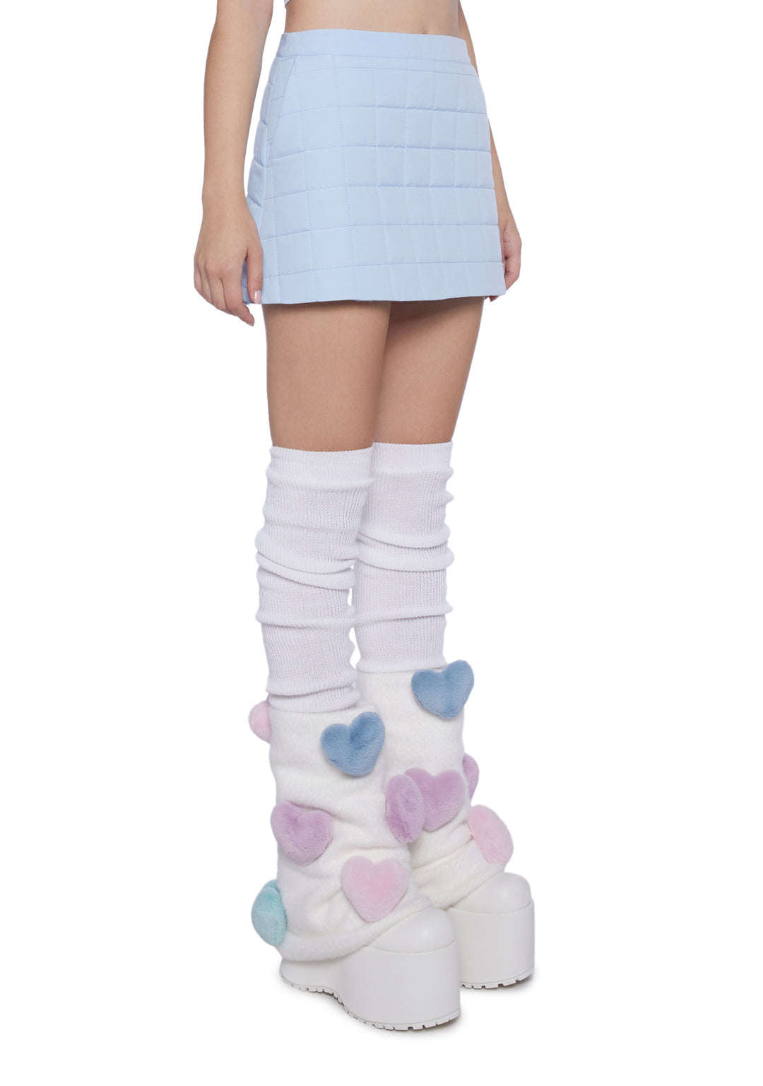 Sugar Thrillz Quilted Mini Skirt-Blue - Image 3