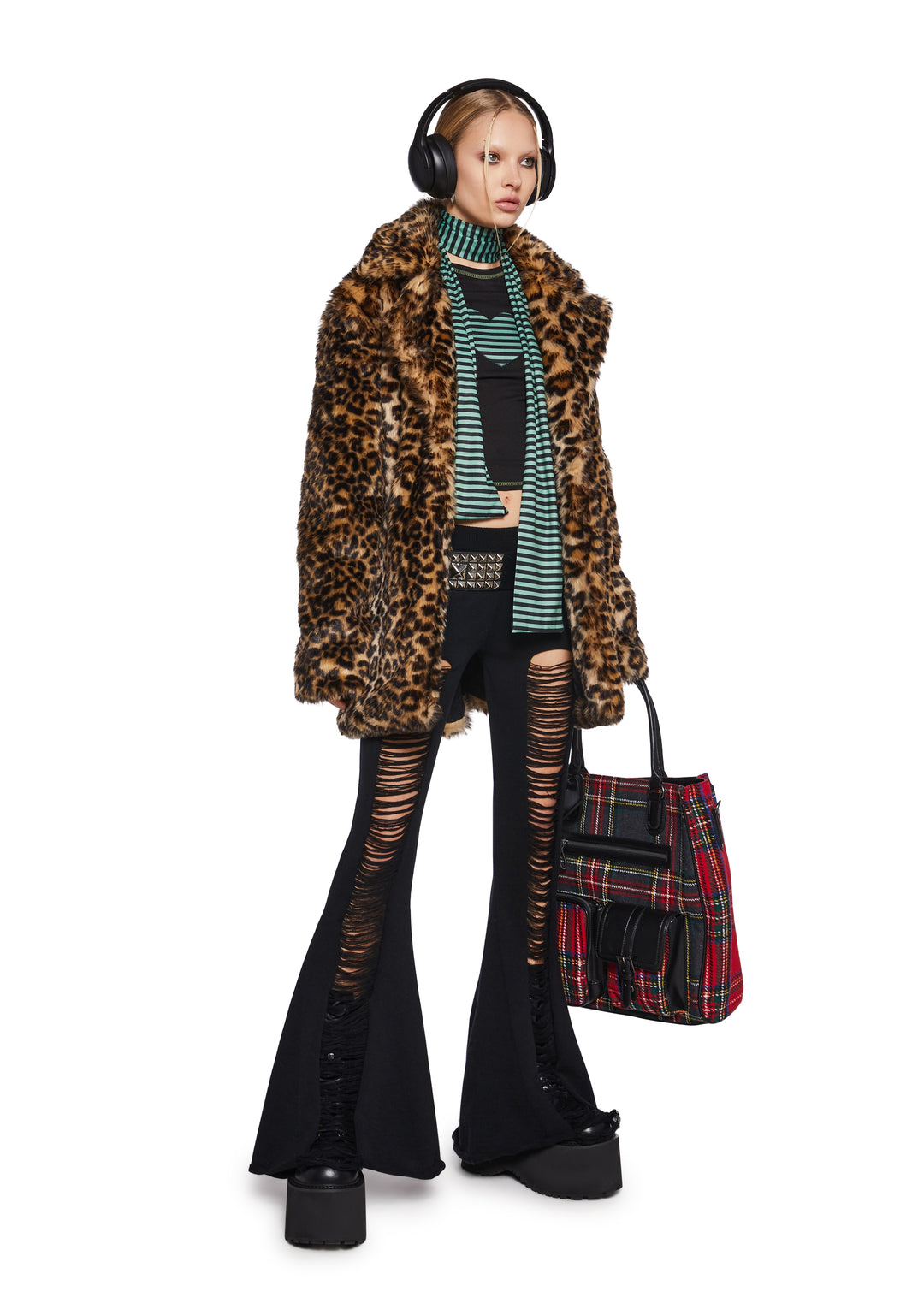 Current Mood Knit Flare Pants-Black - Image 2