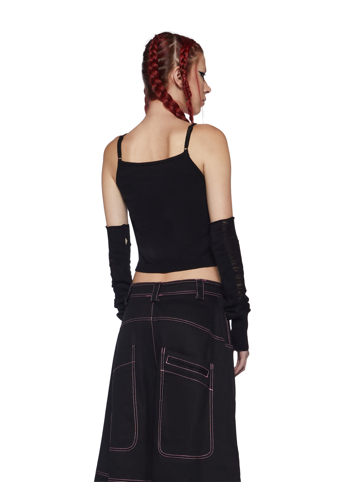 Current Mood Mushroom Tank And Armwarmers Set - Black - Image 4