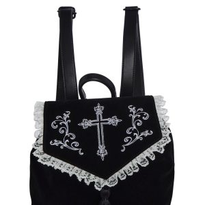 Widow Velvet Backpack- Black