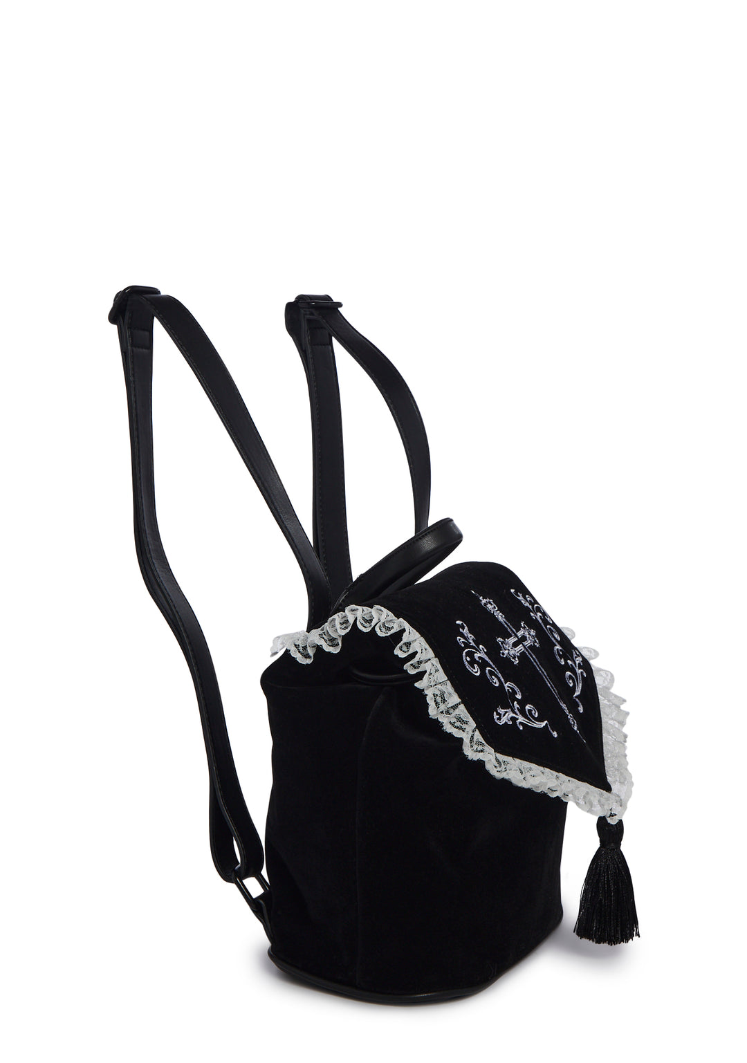 Widow Velvet Backpack- Black - Image 3