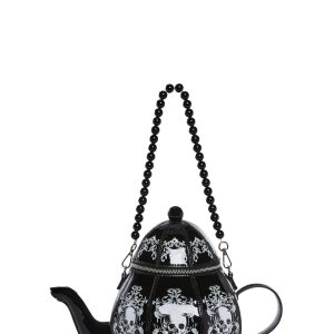 Widow Teapot Crossbody Bag-Black
