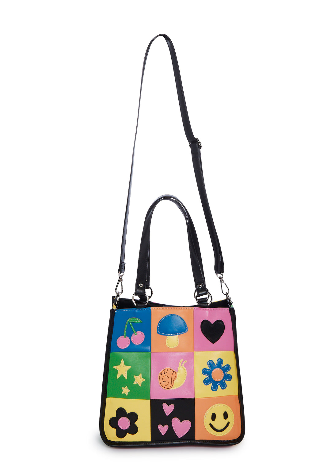 Delia's Patchwork Retro Tote Bag - Multi - Image 5
