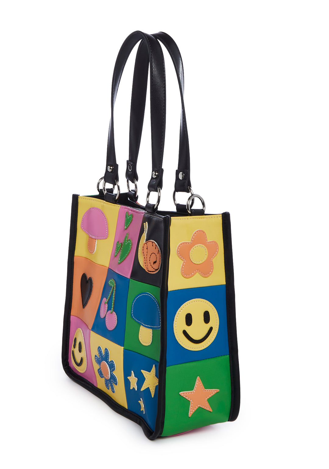 Delia's Patchwork Retro Tote Bag - Multi - Image 4