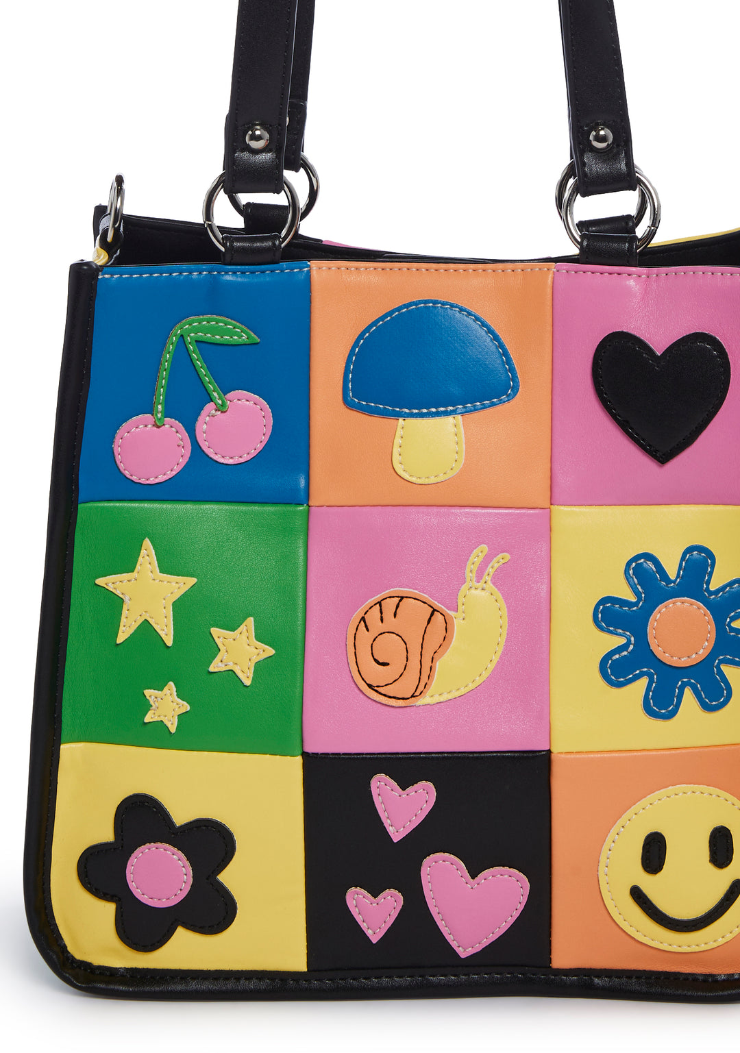 Delia's Patchwork Retro Tote Bag - Multi - Image 6