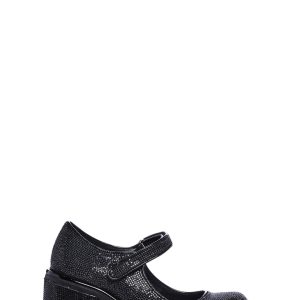 Sugar Thrillz Rhinestone Mary Janes - Black