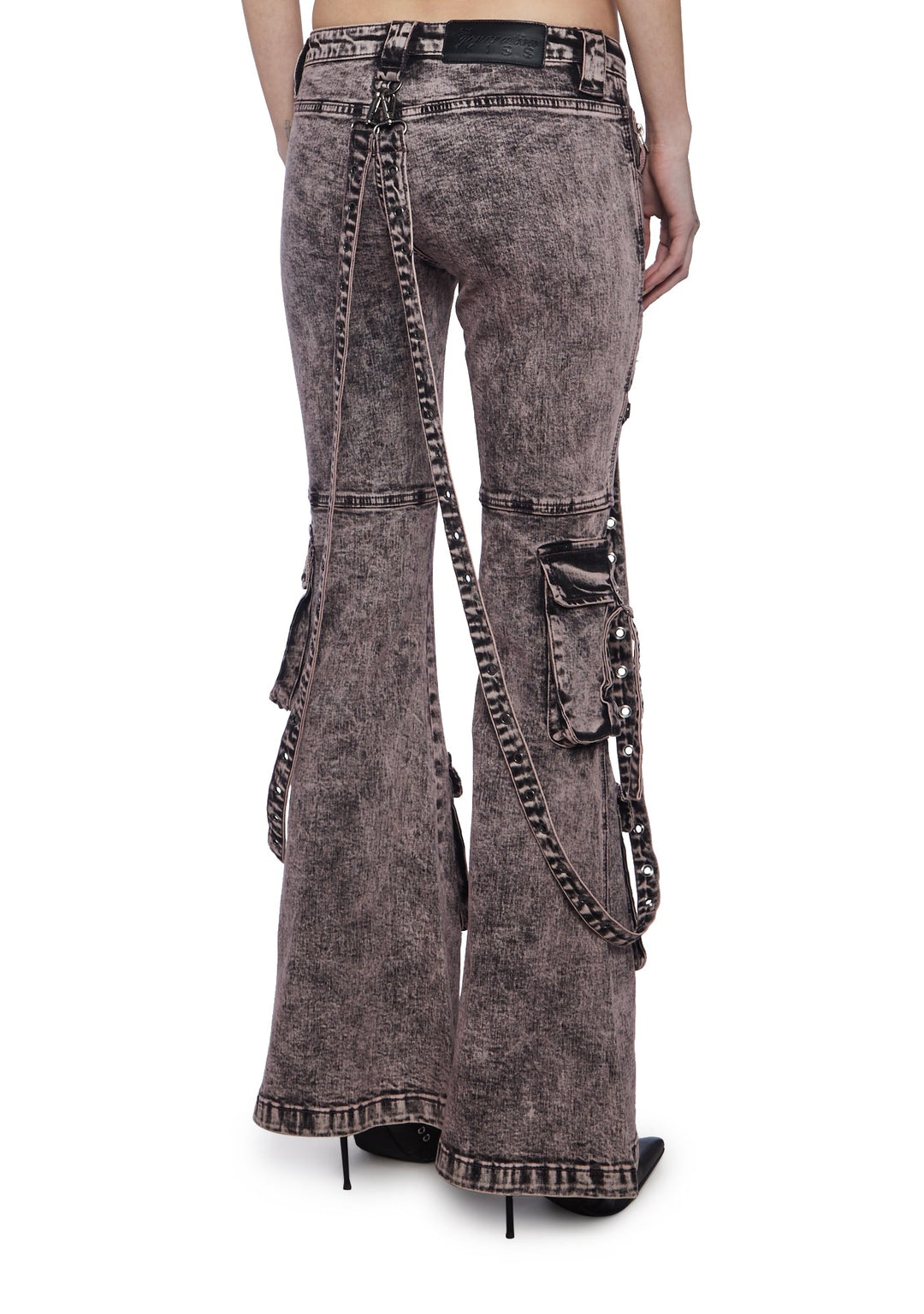 Generation Kiss Low Rise Skinny Flared Cargo Jeans - Blue - Image 4