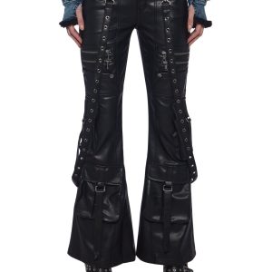 Generation Kiss Low Rise Skinny Flared Cargo Jeans - Blue