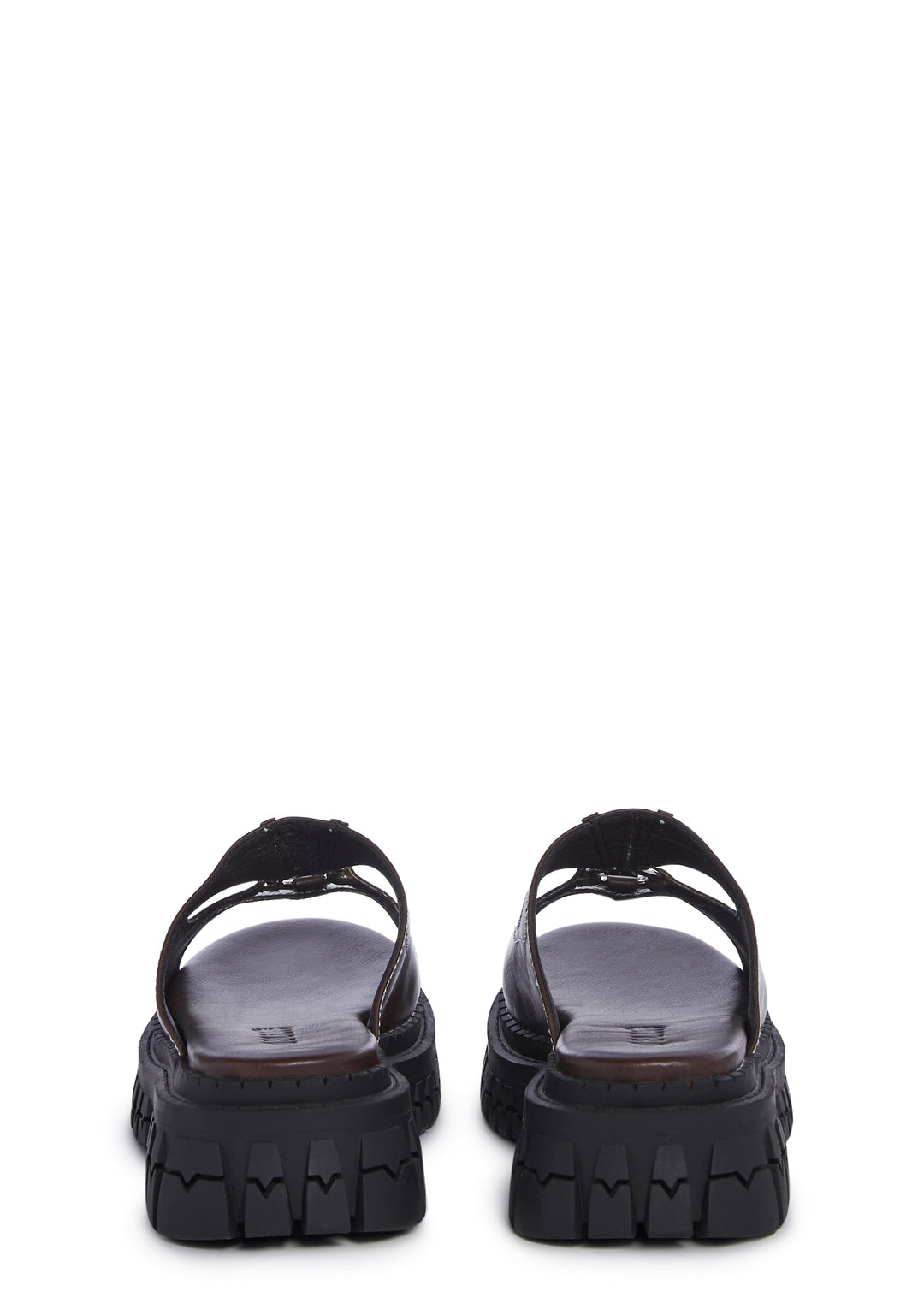 dELiA*s by Dolls Kill Butterfly Cut Out O Ring Platform Slides - Brown - Image 4