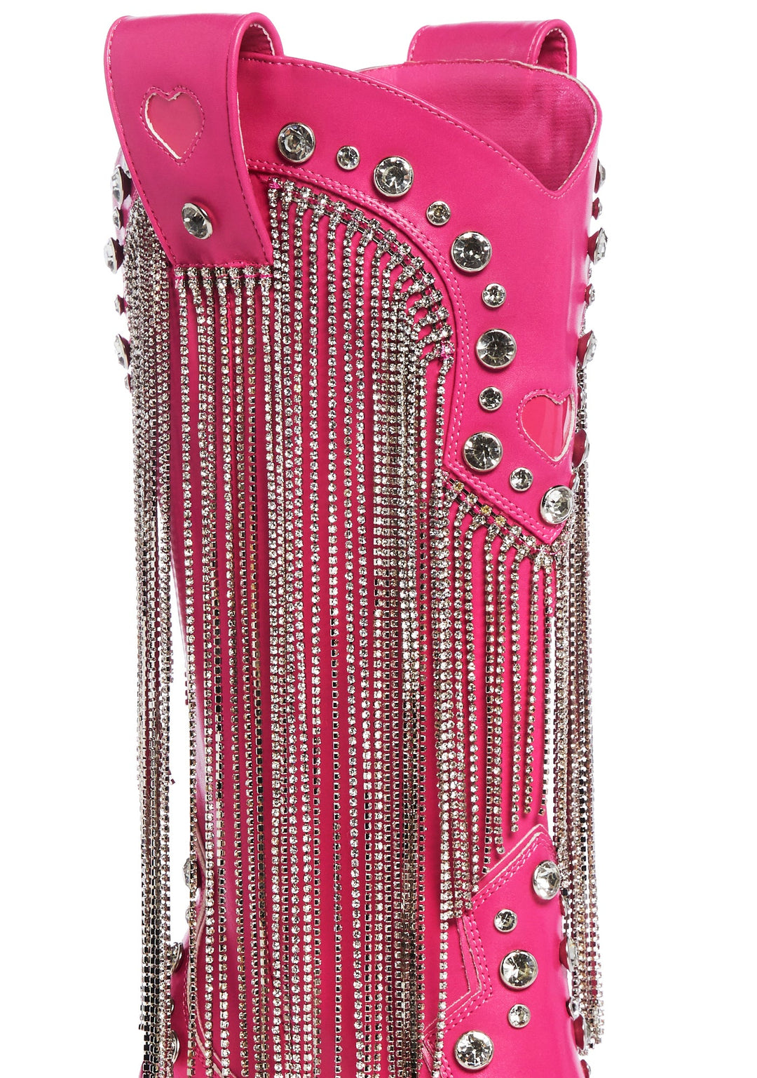 Sugar Thrillz Rhinestone Fringe Cowboy Boots - White - Image 2