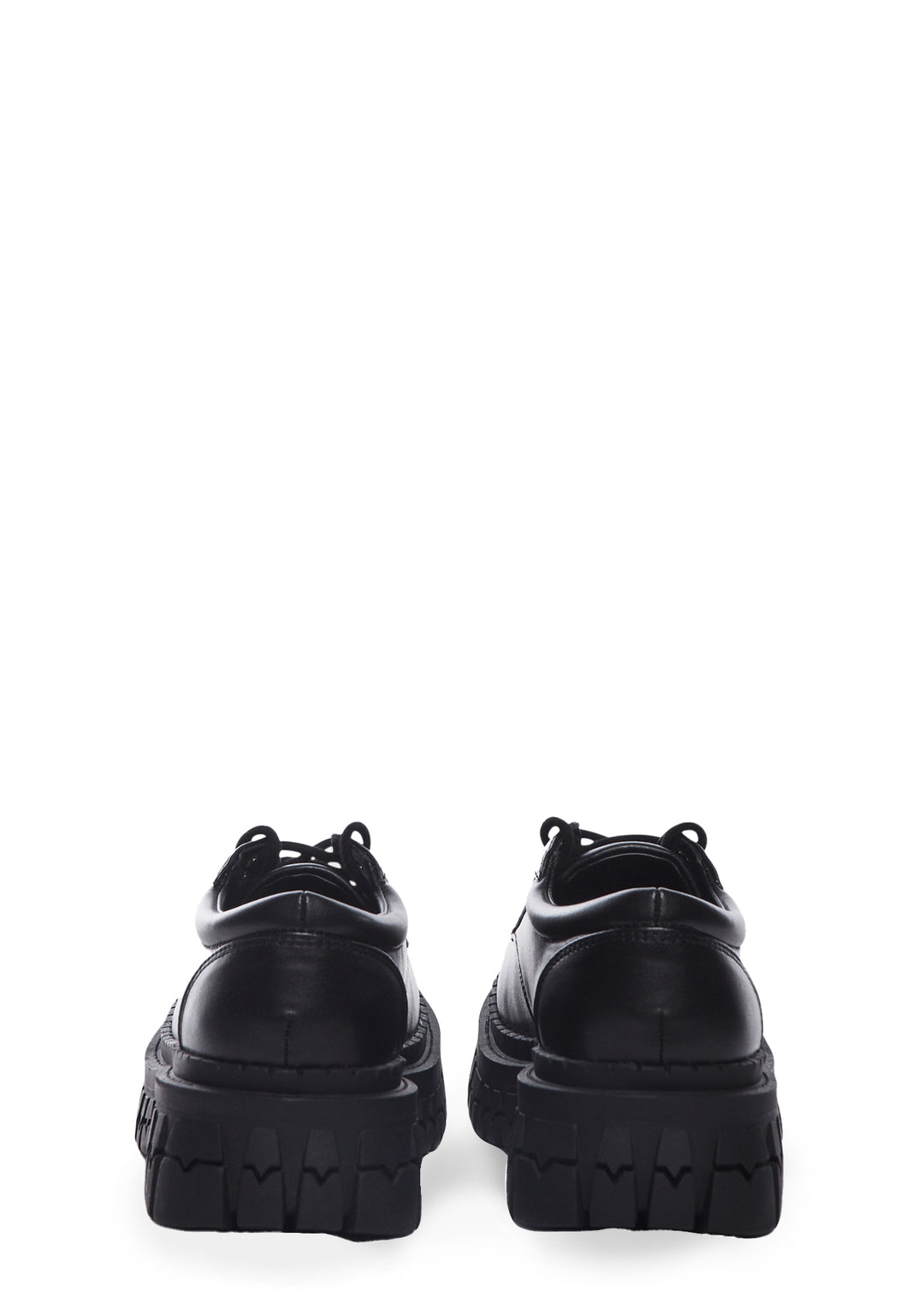 Delia's by Dolls Kill Platform Vegan Leather Oxfords - Black - Image 4