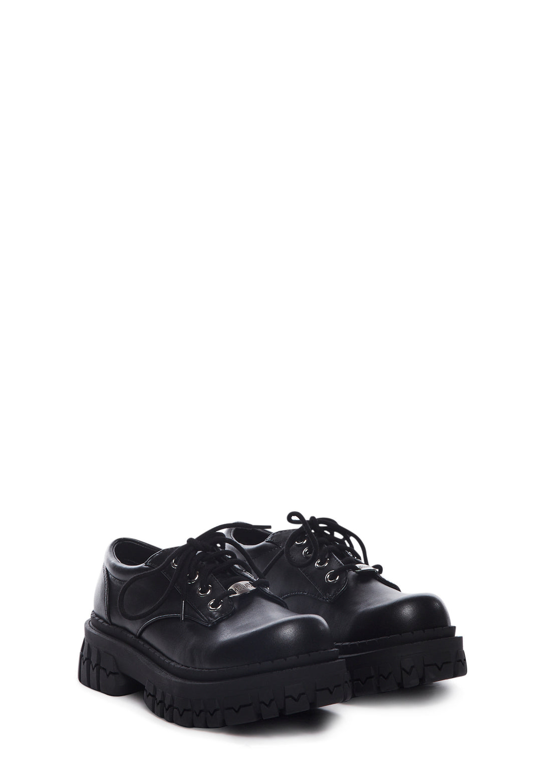 Delia's by Dolls Kill Platform Vegan Leather Oxfords - Black - Image 3