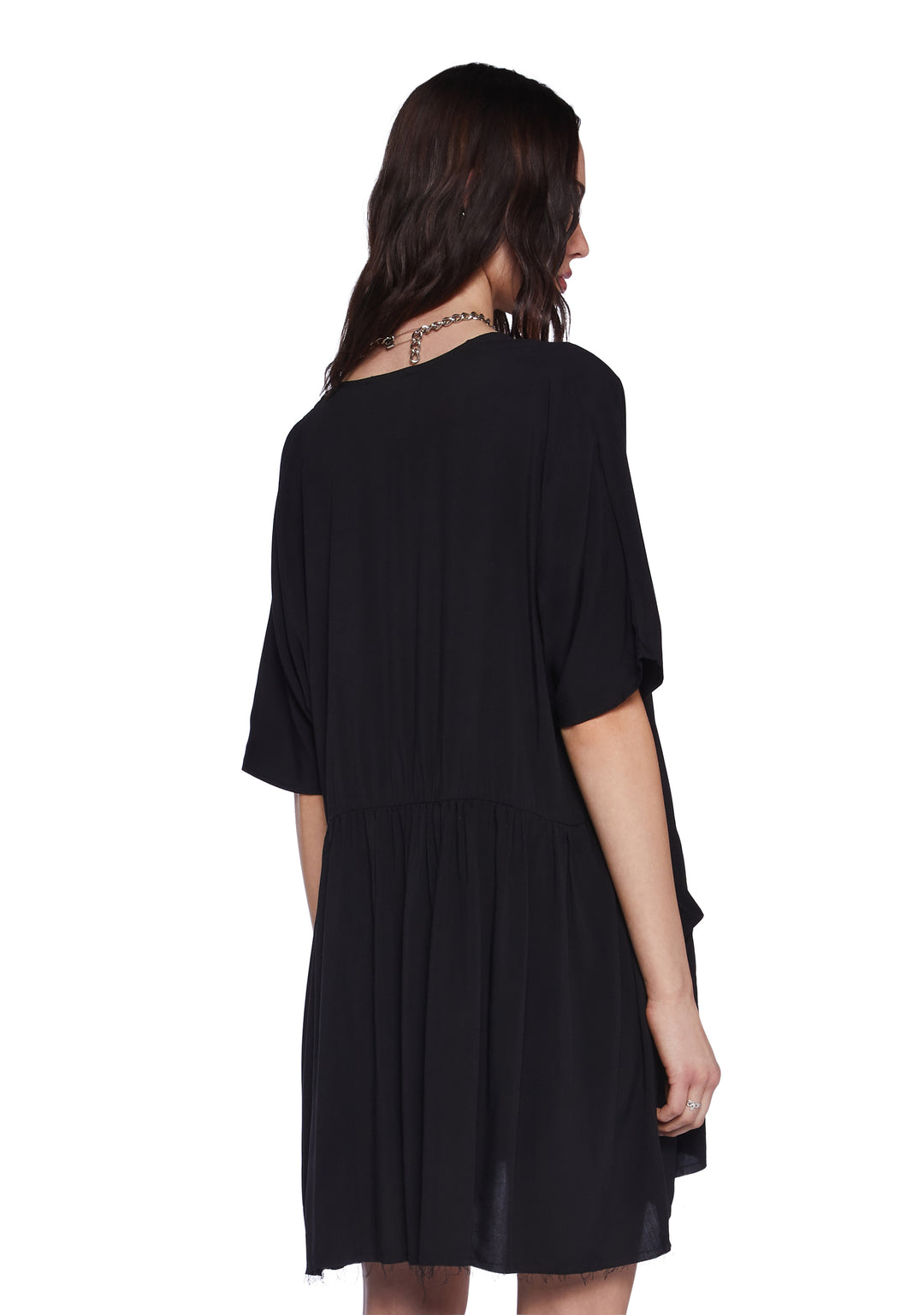 Current Mood Mini Babydoll Dress - Black - Image 4