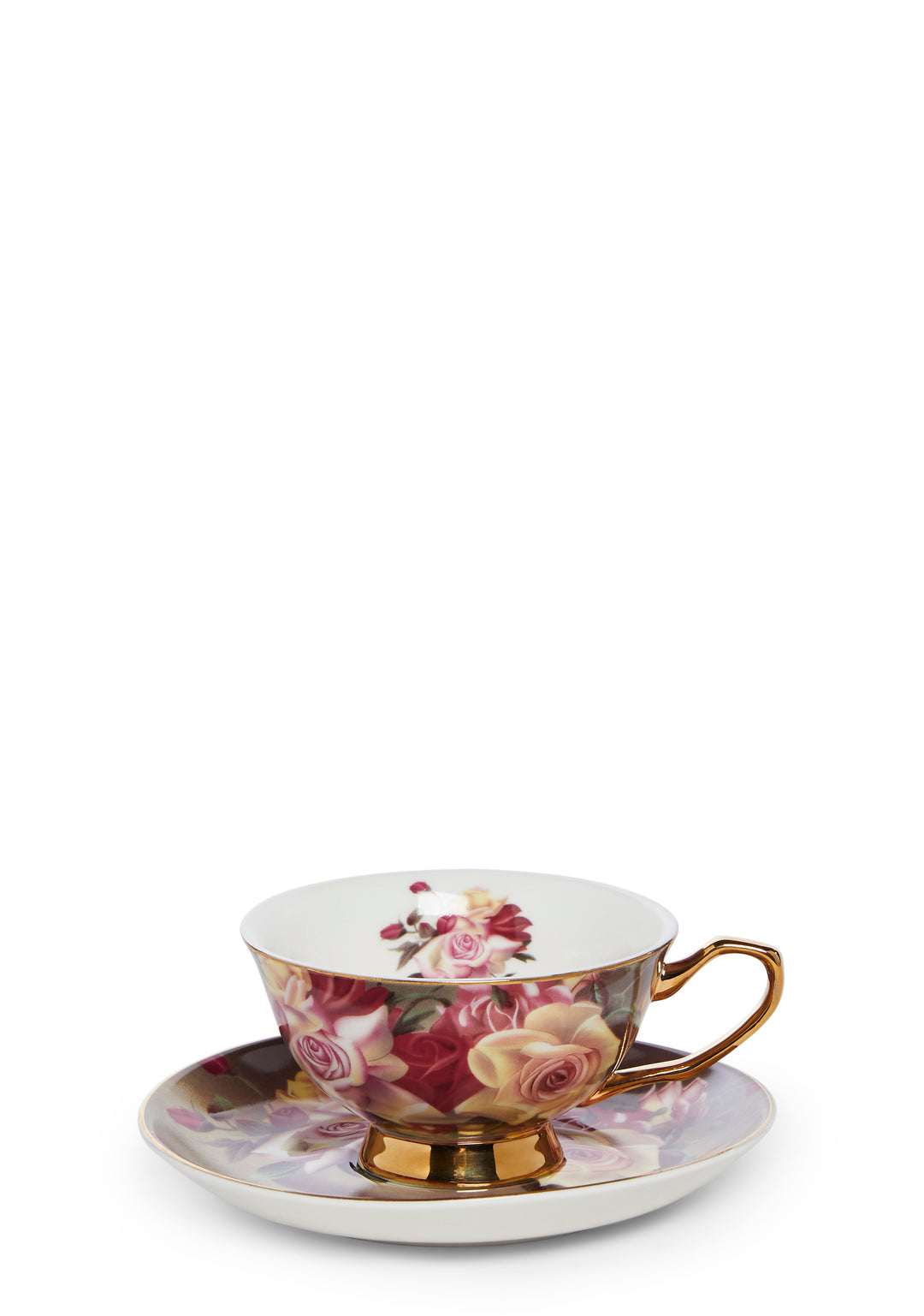 Widow Floral Tea Cup And Saucer - Multi