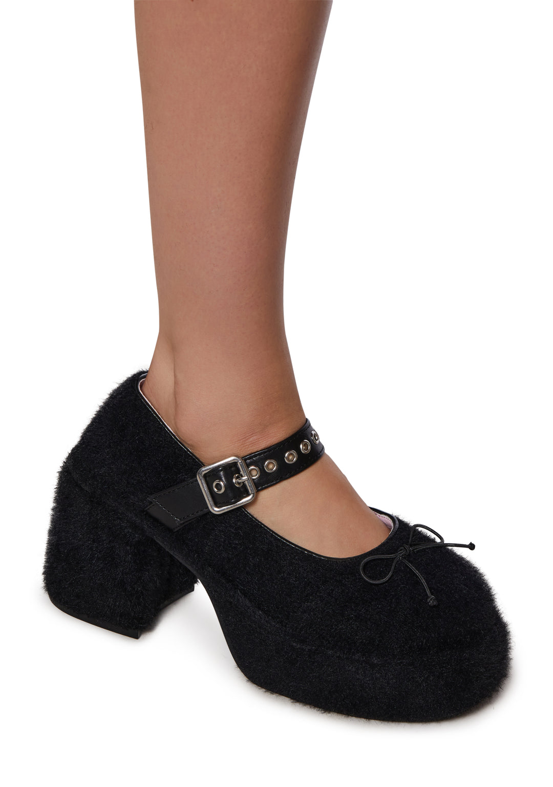Womens Shoes Mohair Mary Janes With Leg Warmers Sugar Thrillz - Black - Image 5
