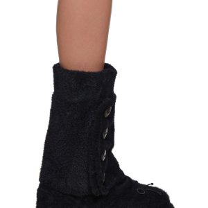 Womens Shoes Mohair Mary Janes With Leg Warmers Sugar Thrillz - Black