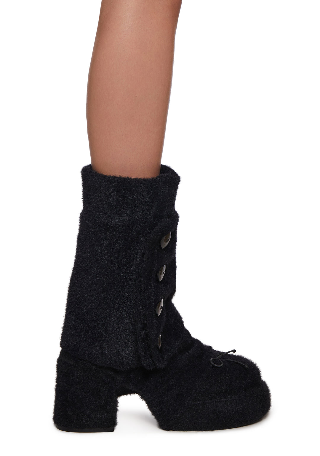 Womens Shoes Mohair Mary Janes With Leg Warmers Sugar Thrillz - Black