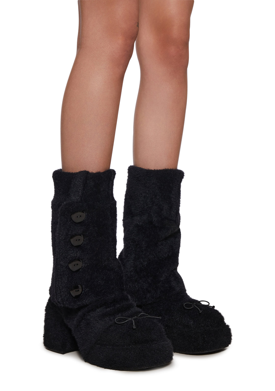 Womens Shoes Mohair Mary Janes With Leg Warmers Sugar Thrillz - Black - Image 3