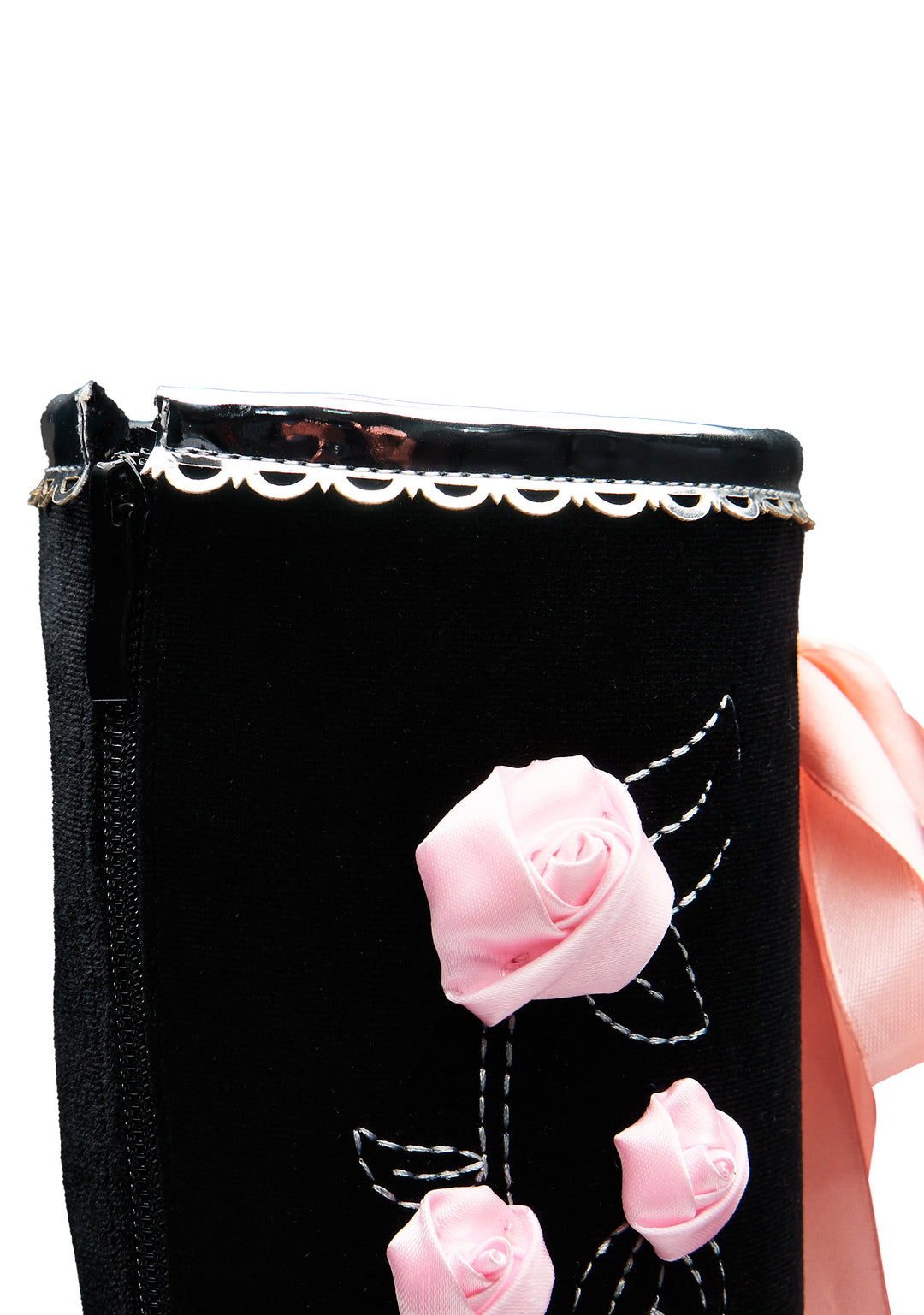 Koi Footwear Guiltless Ghost Lace Up Platform Long Boots - Black - Image 6