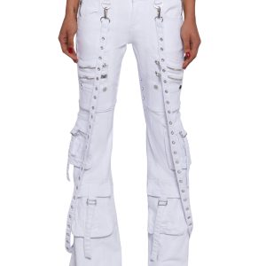 Generation Kiss Low Rise Skinny Flared Cargo Jeans - Blue