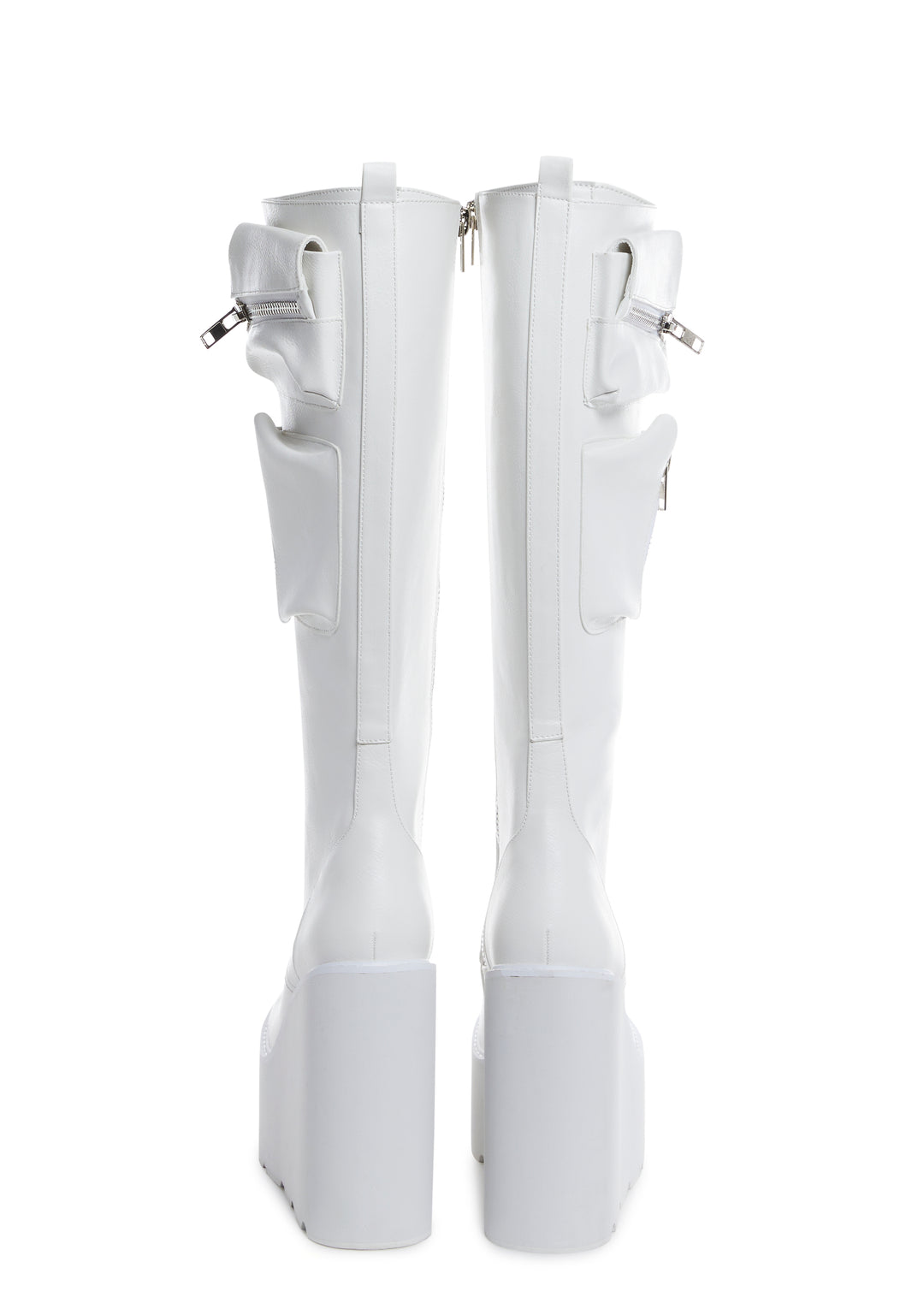 Current Mood Rave Punk Platform Boots - White - Image 4